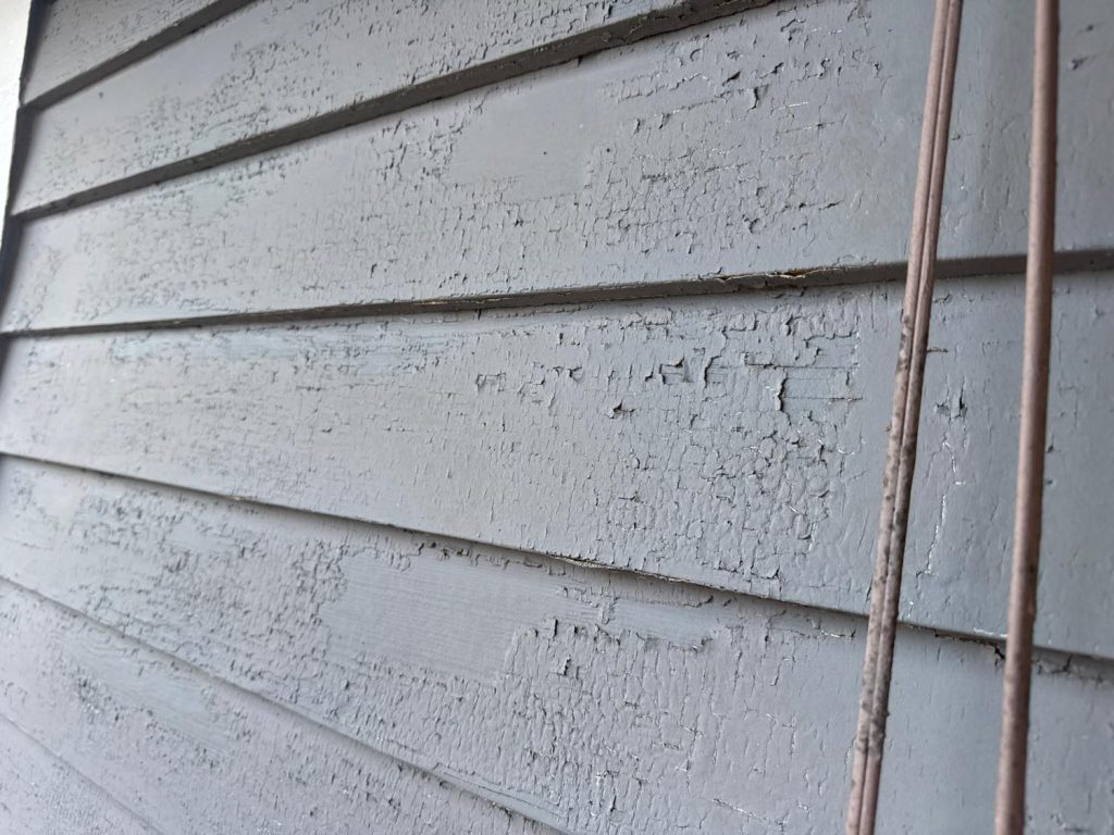 Chipped exterior lead paint found during Greensboro lead testing by Home Spectors.